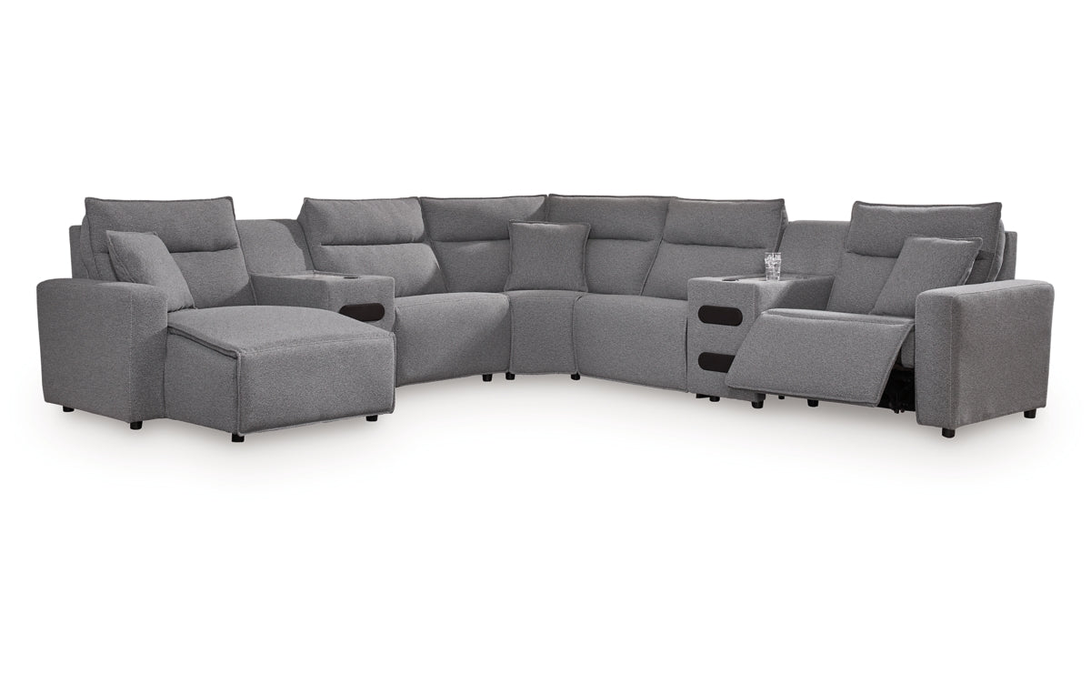 Modmax II 7-Piece Power Reclining Sectional with Chaise and Audio Consoles