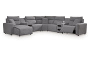 Modmax II 7-Piece Power Reclining Sectional with Chaise and Audio Consoles