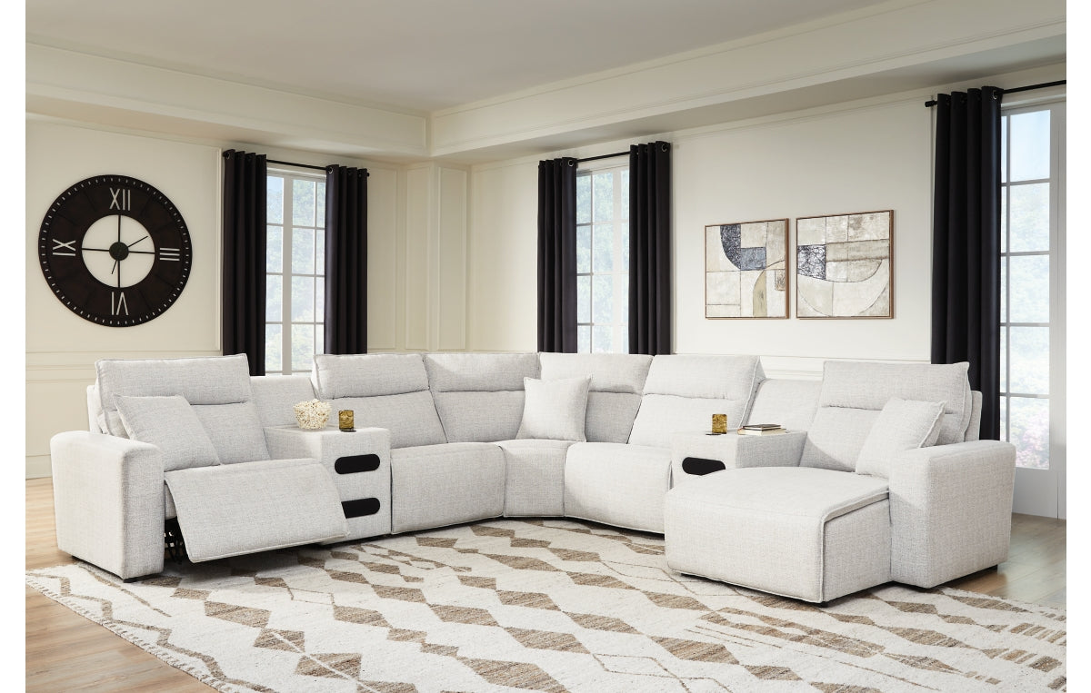 Modmax II 7-Piece Power Reclining Sectional with Chaise and Audio Consoles