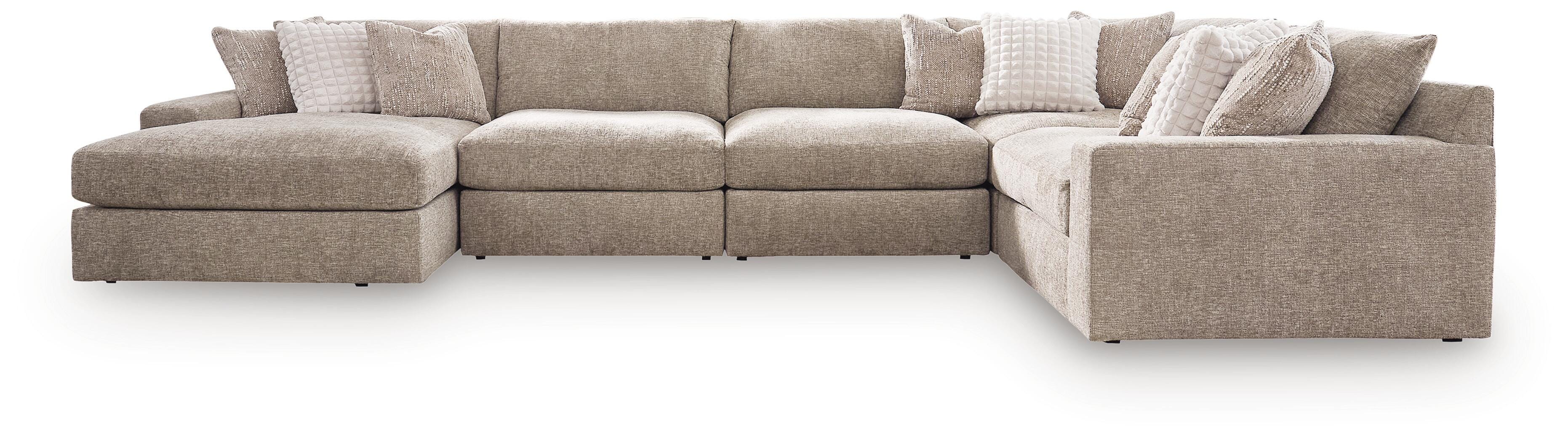 Nexora-Court 5-Piece Sectional with Chaise
