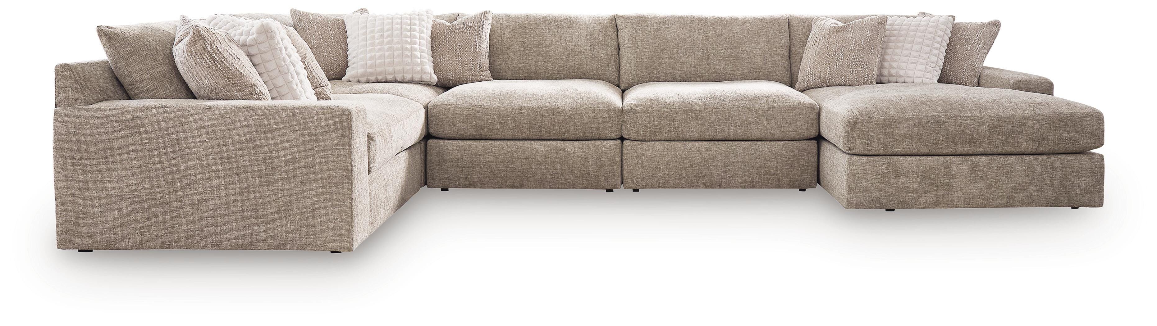 Nexora-Court 5-Piece Sectional with Chaise