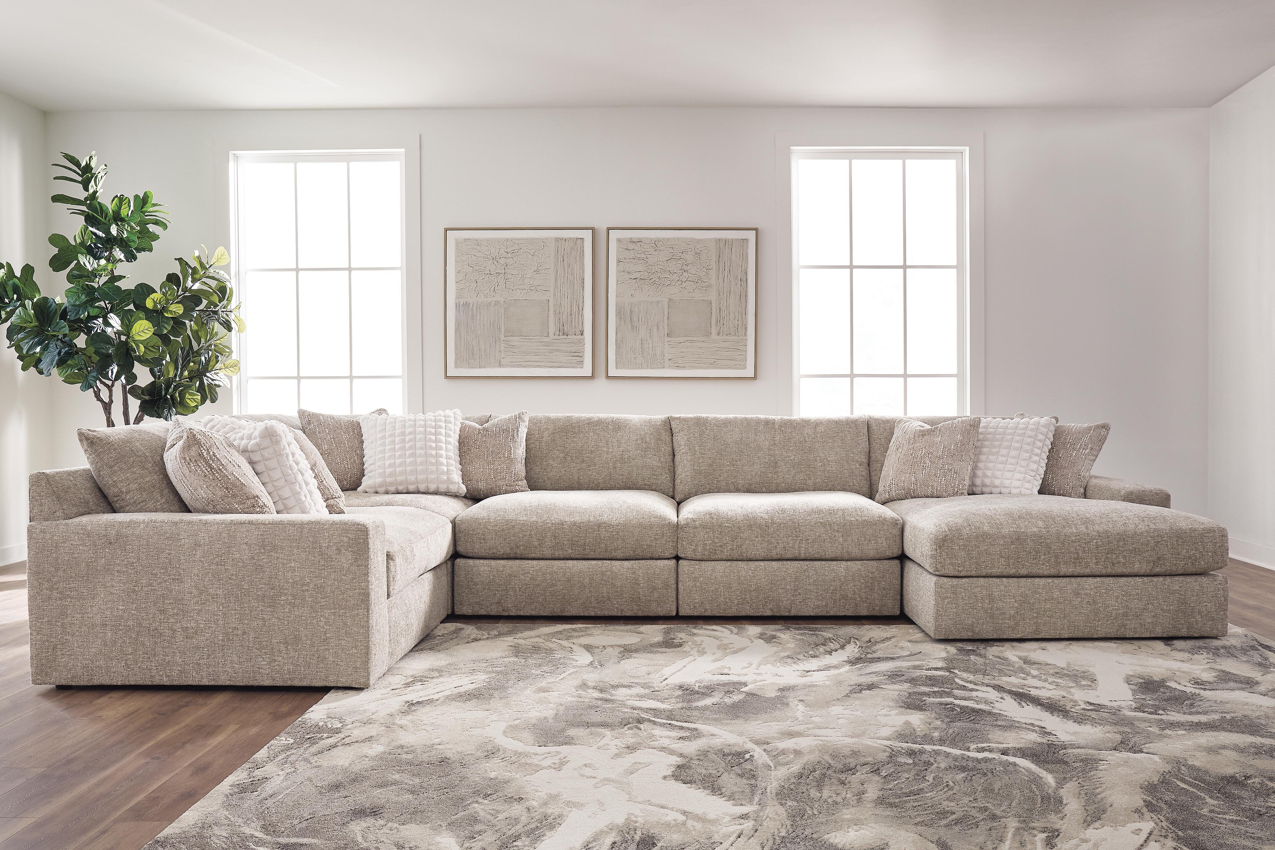 Nexora-Court 5-Piece Sectional with Chaise