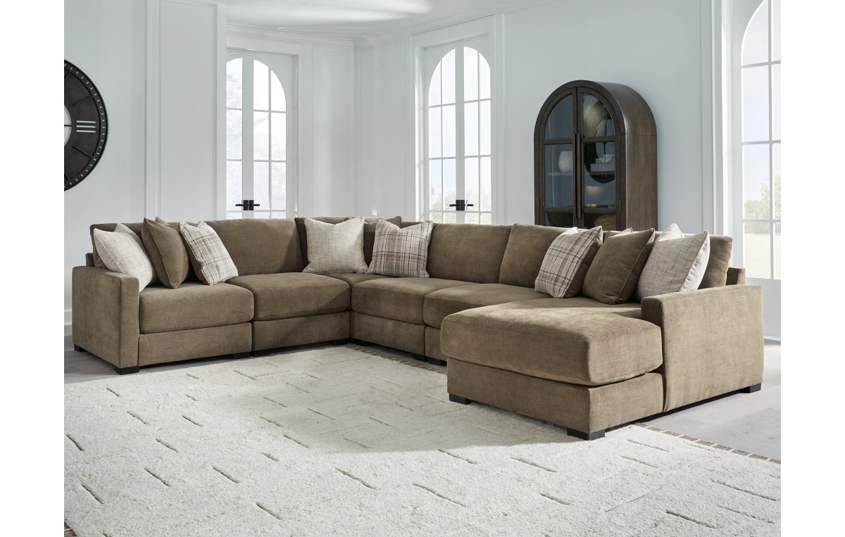 Camellia-Court 6-Piece Sectional with Chaise