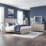 New Haven King California Panel Bed, Dresser & Mirror, Chest