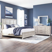 New Haven King Panel Bed, Dresser & Mirror