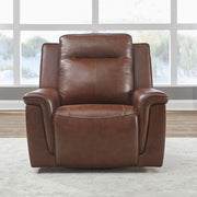 Avery Dual Power Swivel Glide Recliner - Cognac