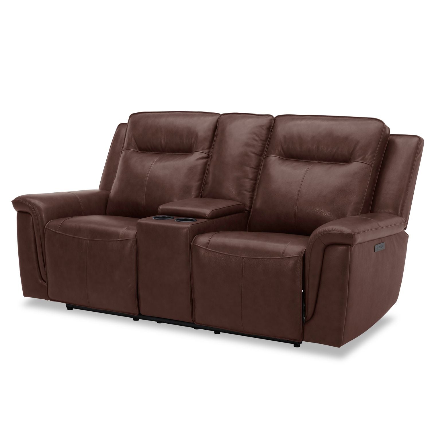Avery Dual Power Loveseat withConsole - Cognac