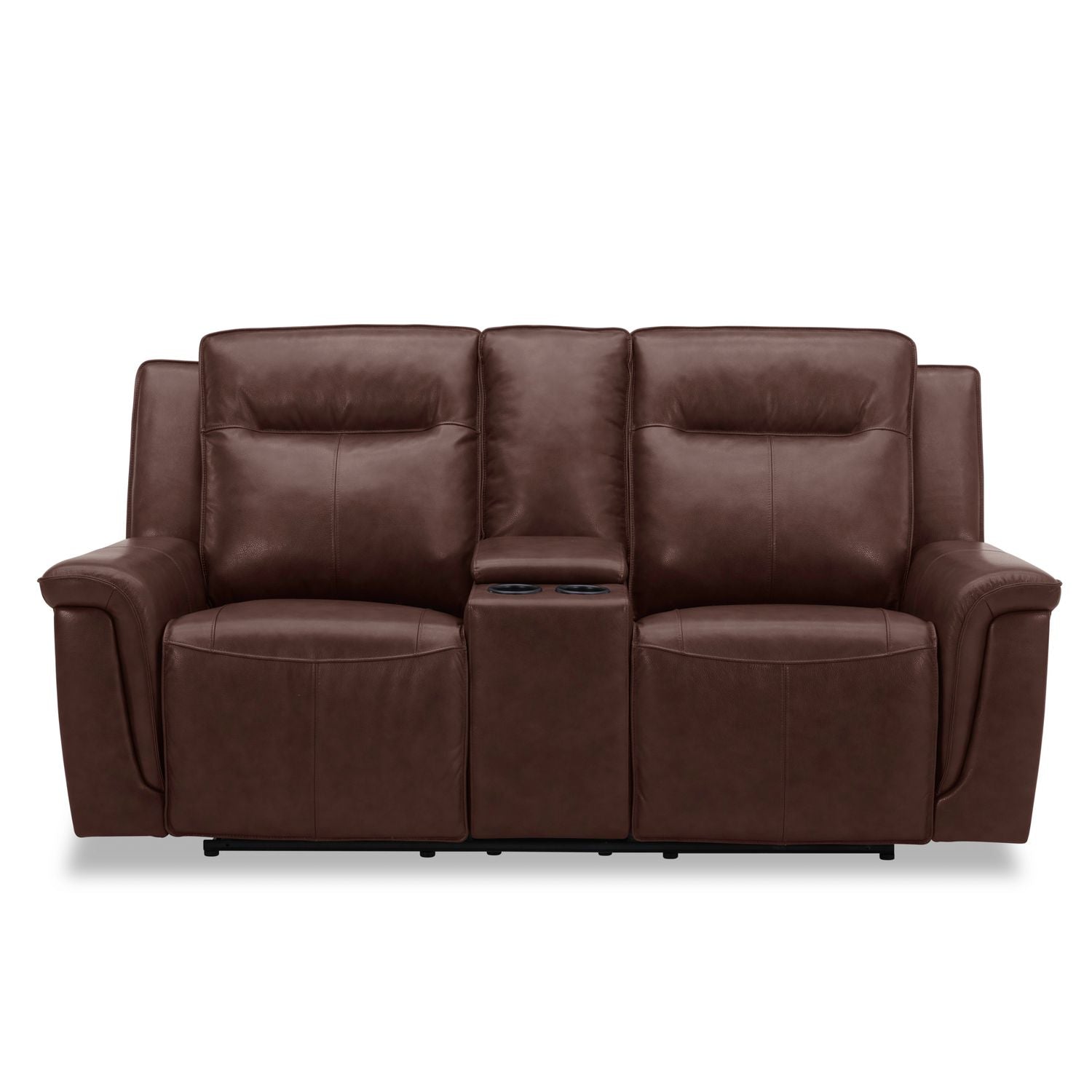 Avery Dual Power Loveseat withConsole - Cognac