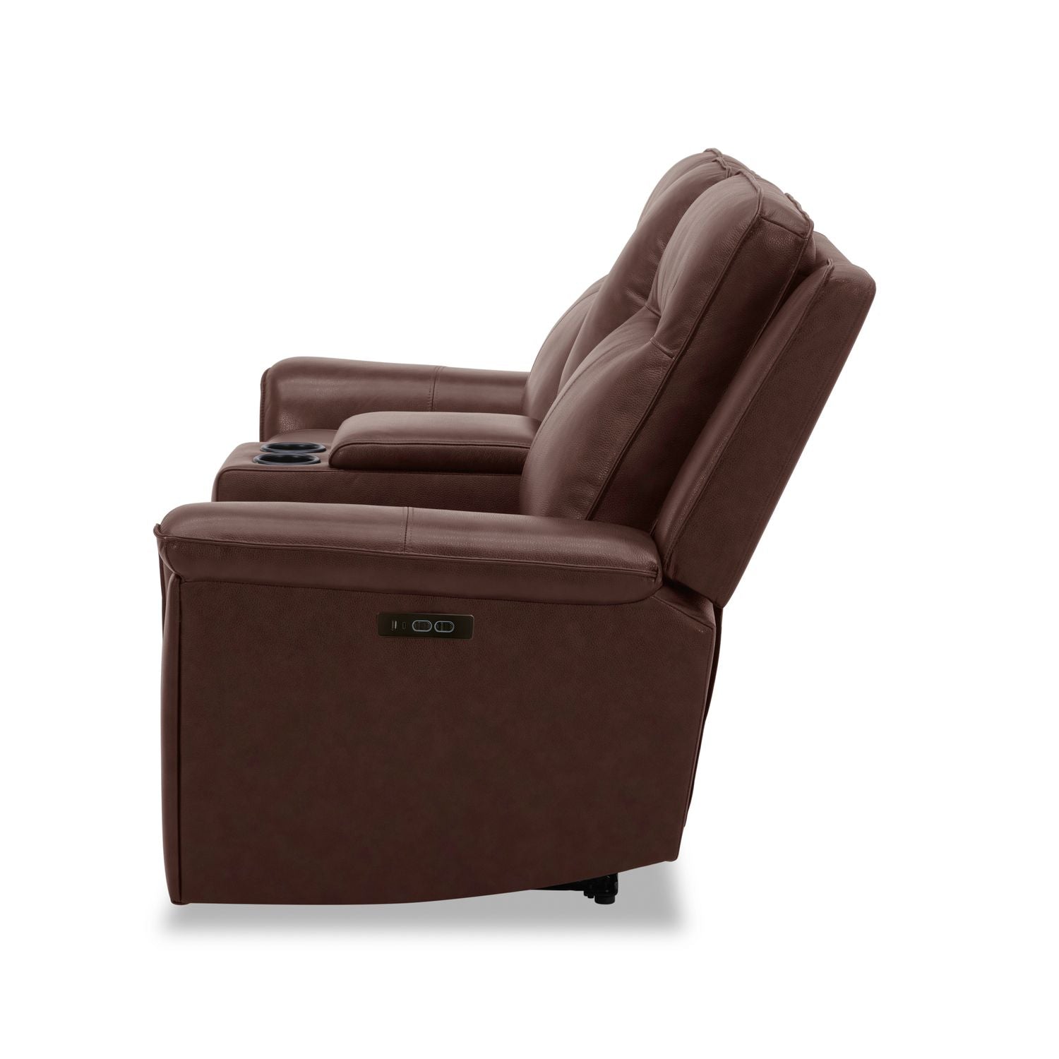 Avery Dual Power Loveseat withConsole - Cognac