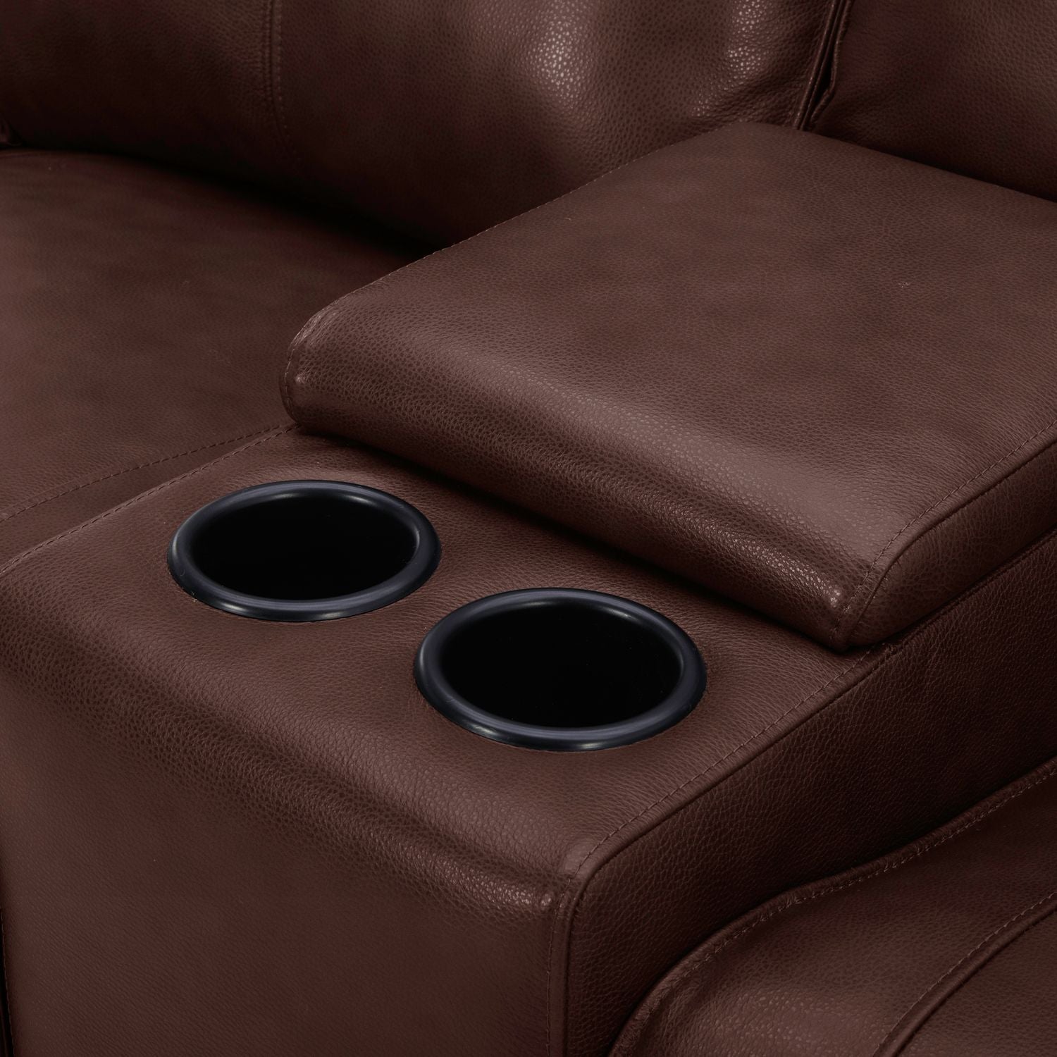 Avery Dual Power Loveseat withConsole - Cognac