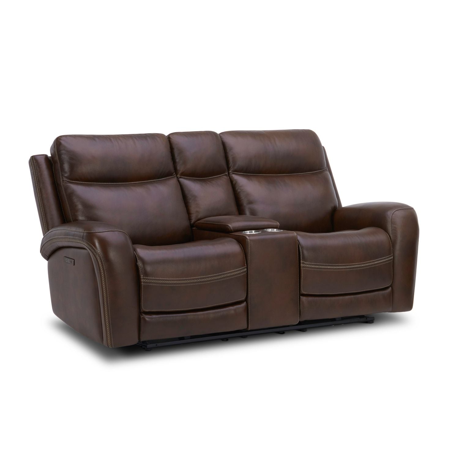 Blair Dual Power Zero Gravity Loveseat withConsole & - Cognac