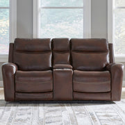 Blair Dual Power Zero Gravity Loveseat withConsole & - Cognac
