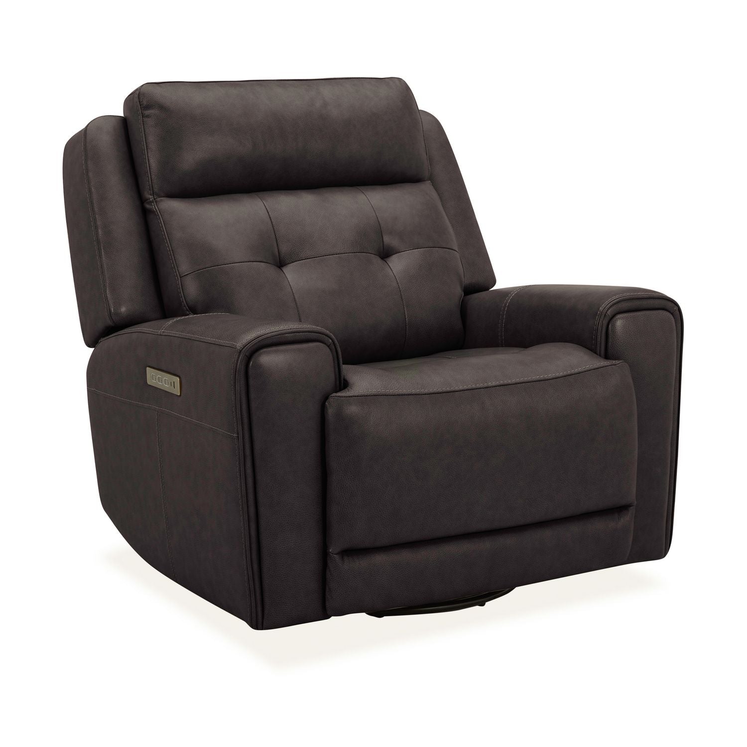 Carrington Triple Power Swivel Glide Recliner - Dark Brown
