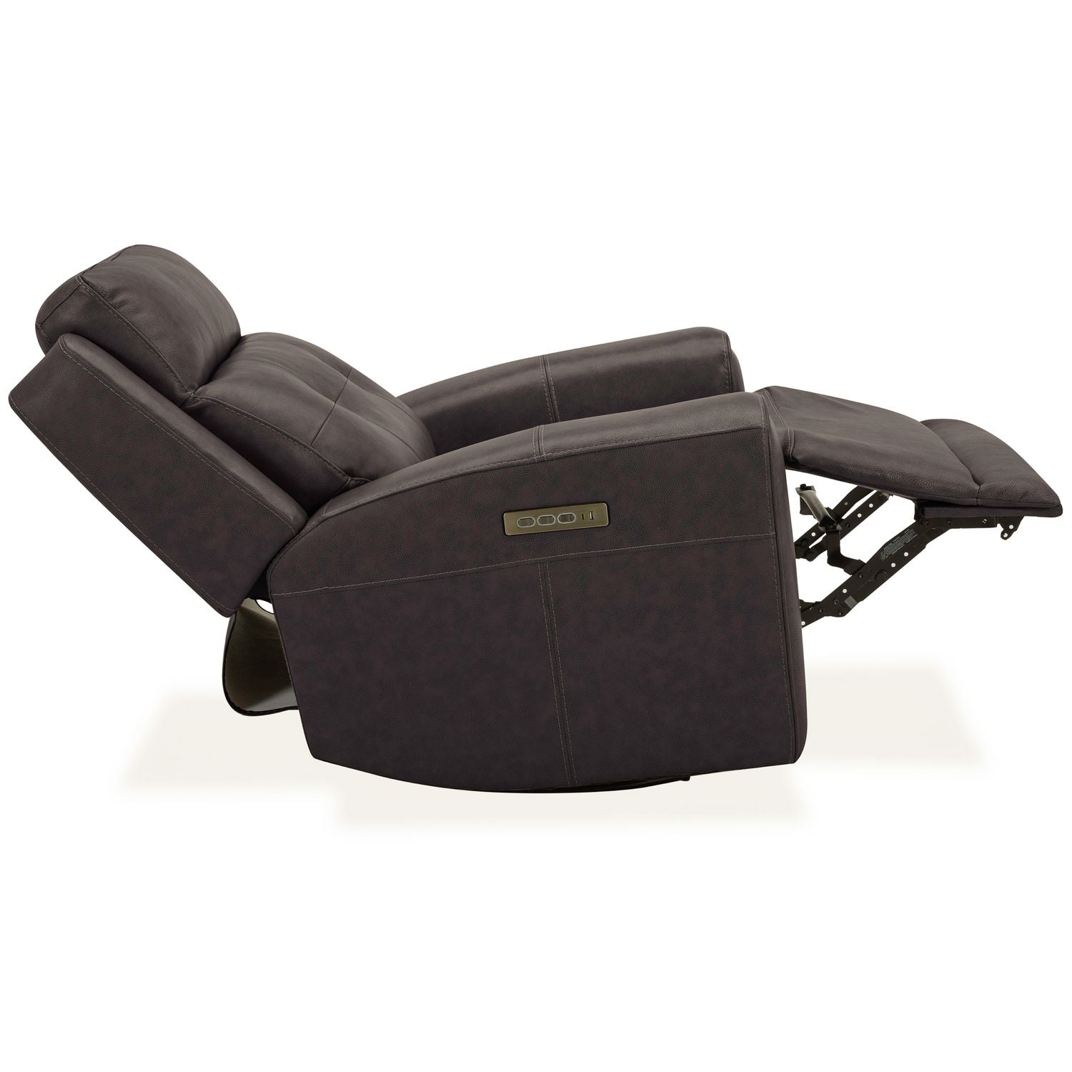 Carrington Triple Power Swivel Glide Recliner - Dark Brown