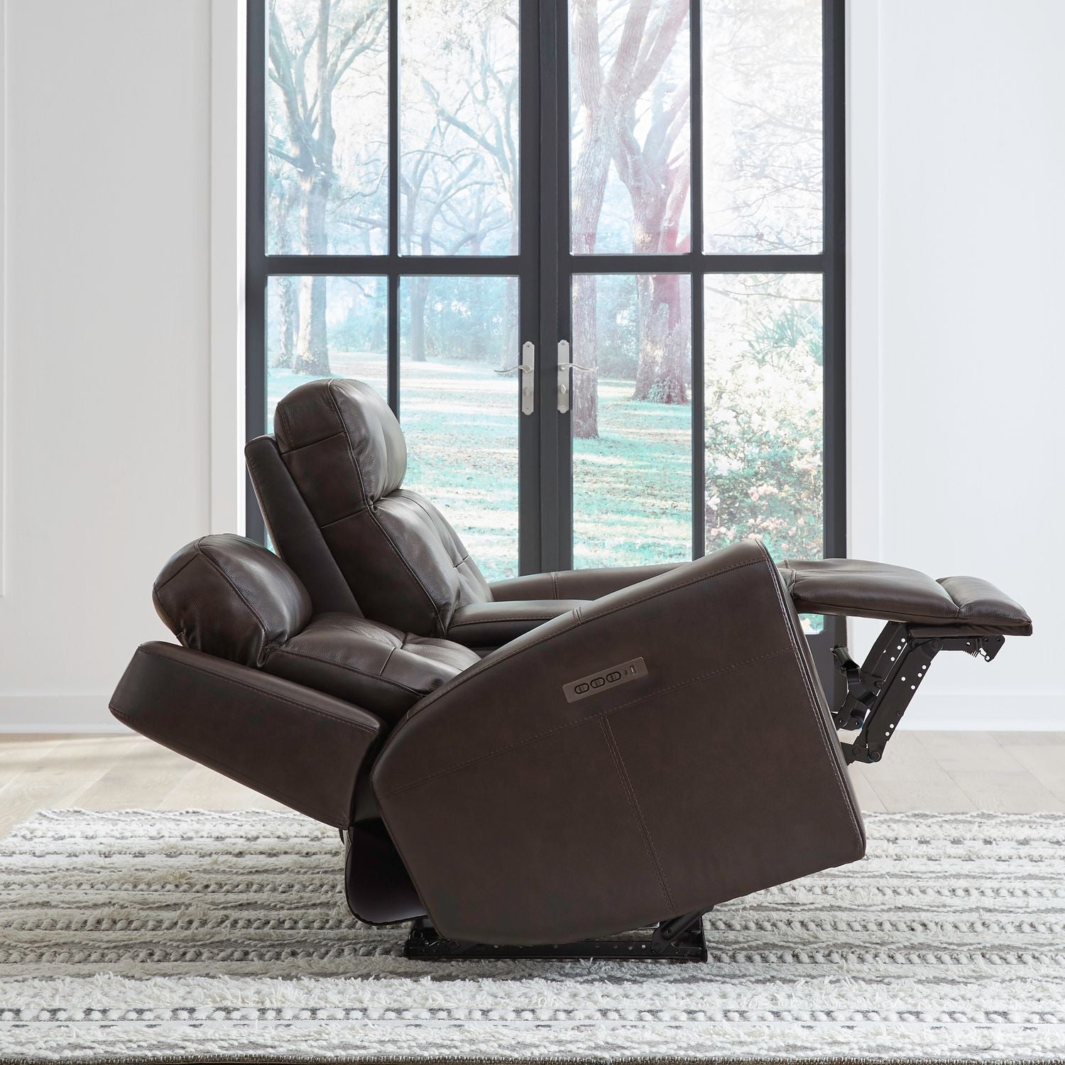 Carrington Triple Power Zero Gravity Loveseat withConsole & - Dark Brown