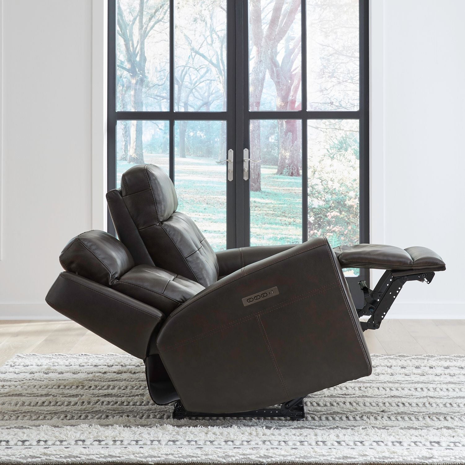 Carrington Triple Power Zero Gravity Sofa & - Dark Brown