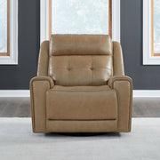 Carrington Triple Power Swivel Glide Recliner - York Sand