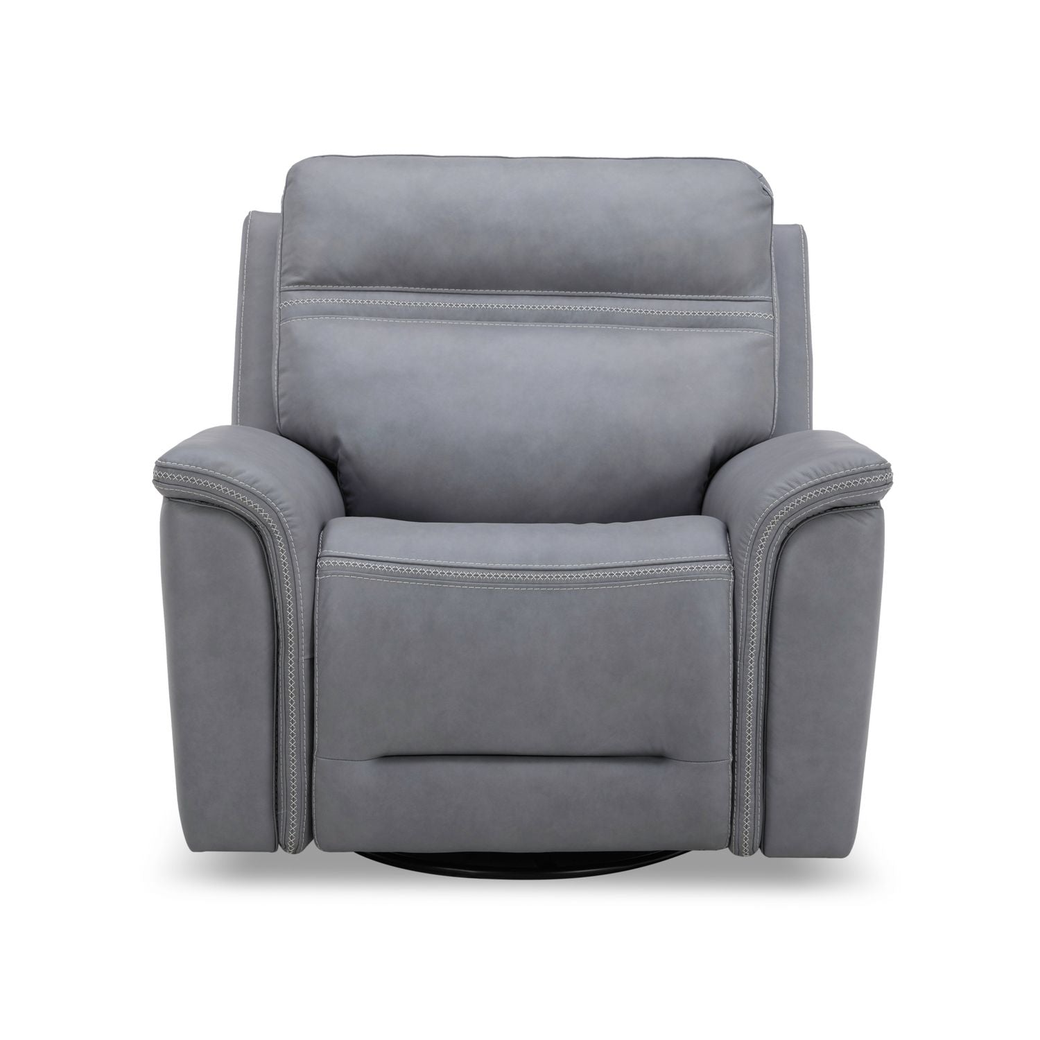 Cooper Triple Power Swivel Glide Recliner - Blue Gray
