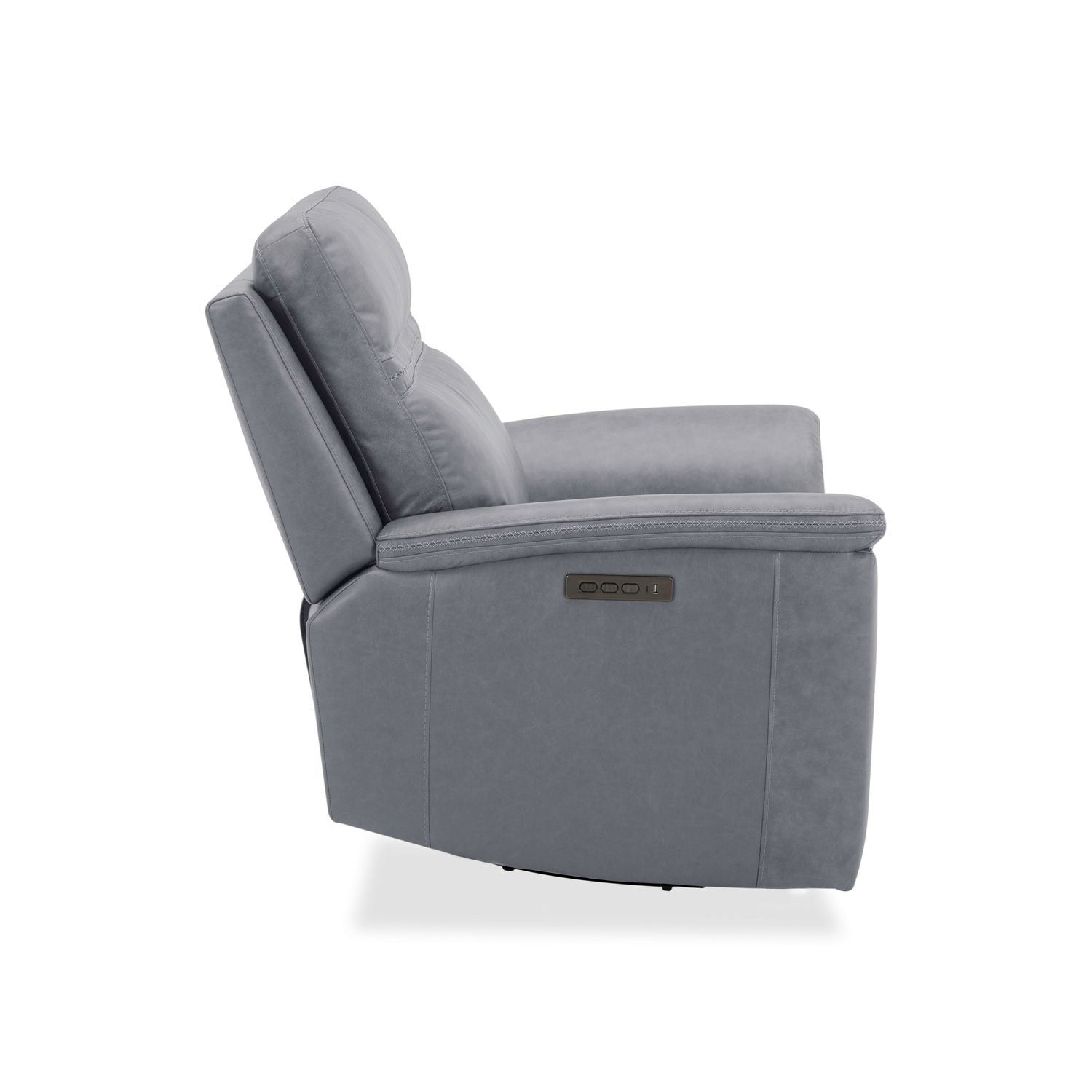 Cooper Triple Power Swivel Glide Recliner - Blue Gray
