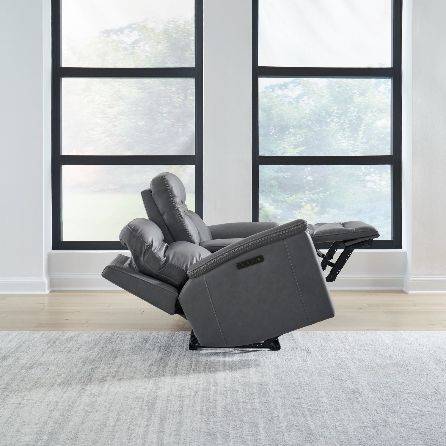 Cooper Triple Power Zero Gravity Loveseat withConsole & - Blue Gray