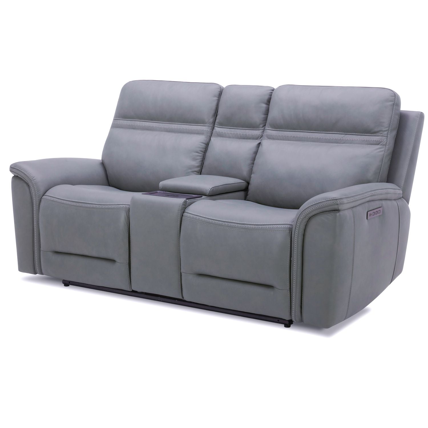 Cooper Triple Power Zero Gravity Loveseat withConsole & - Blue Gray