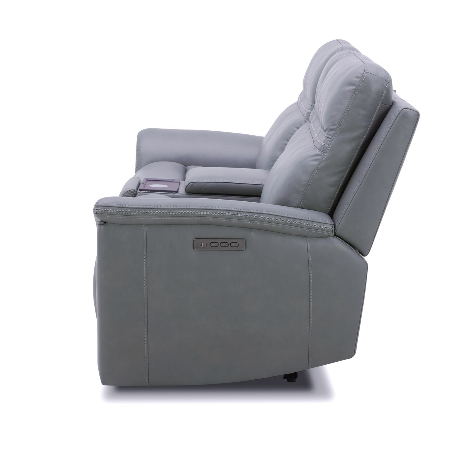 Cooper Triple Power Zero Gravity Loveseat withConsole & - Blue Gray