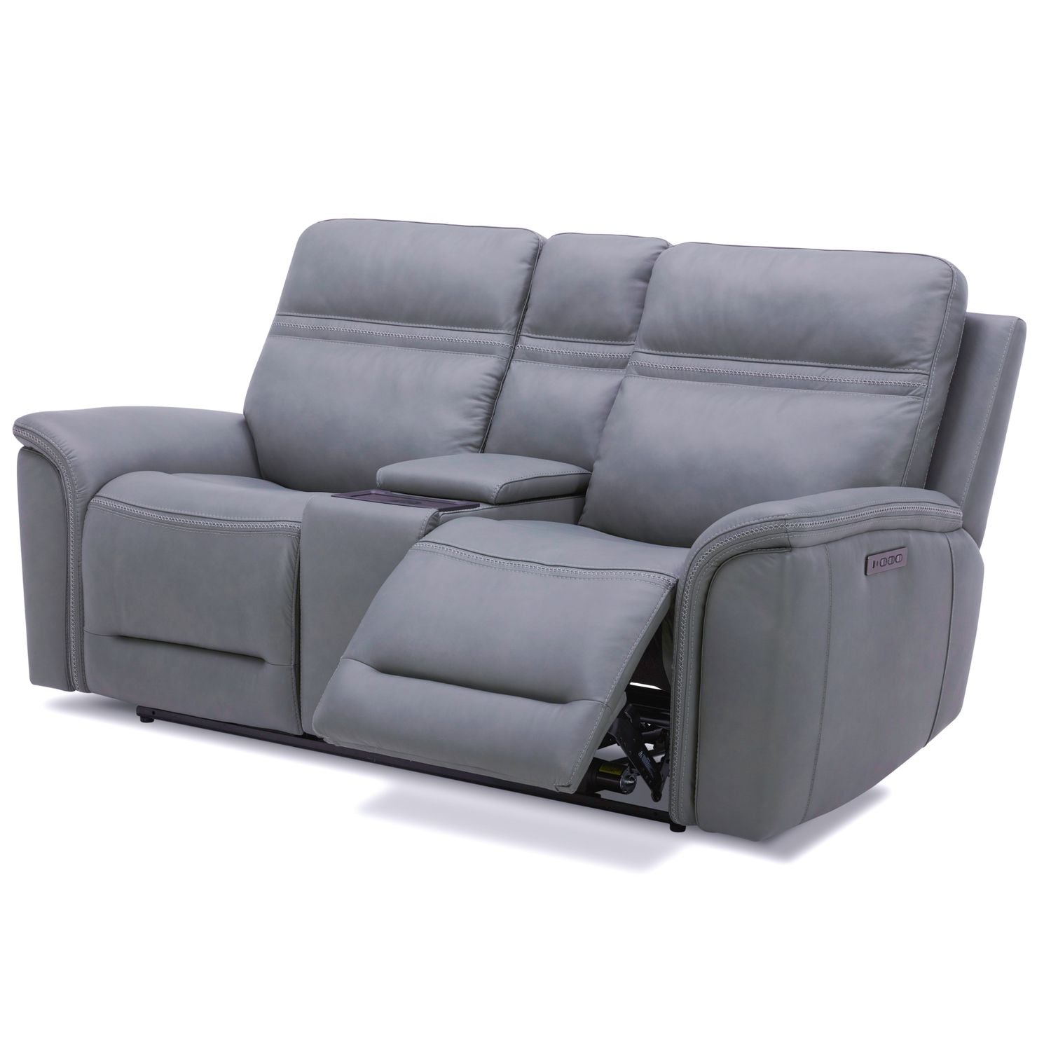 Cooper Triple Power Zero Gravity Loveseat withConsole & - Blue Gray