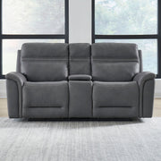 Cooper Triple Power Zero Gravity Loveseat withConsole & - Blue Gray