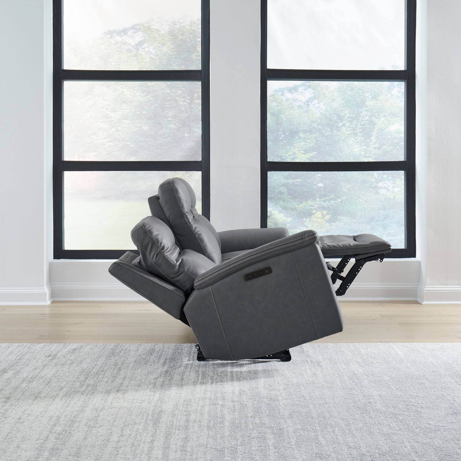 Cooper Triple Power Zero Gravity Sofa & - Blue Gray