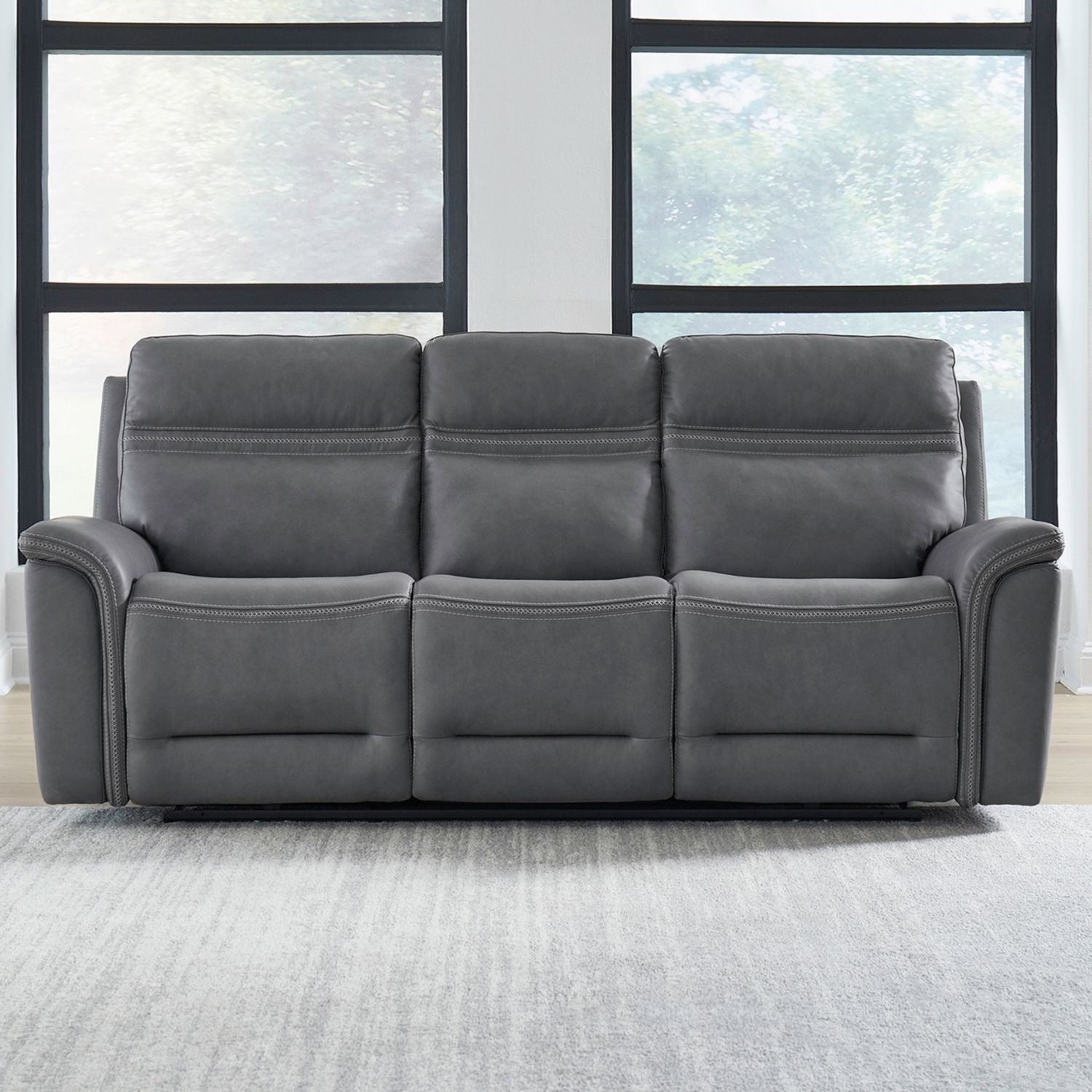 Cooper Triple Power Zero Gravity Sofa & - Blue Gray