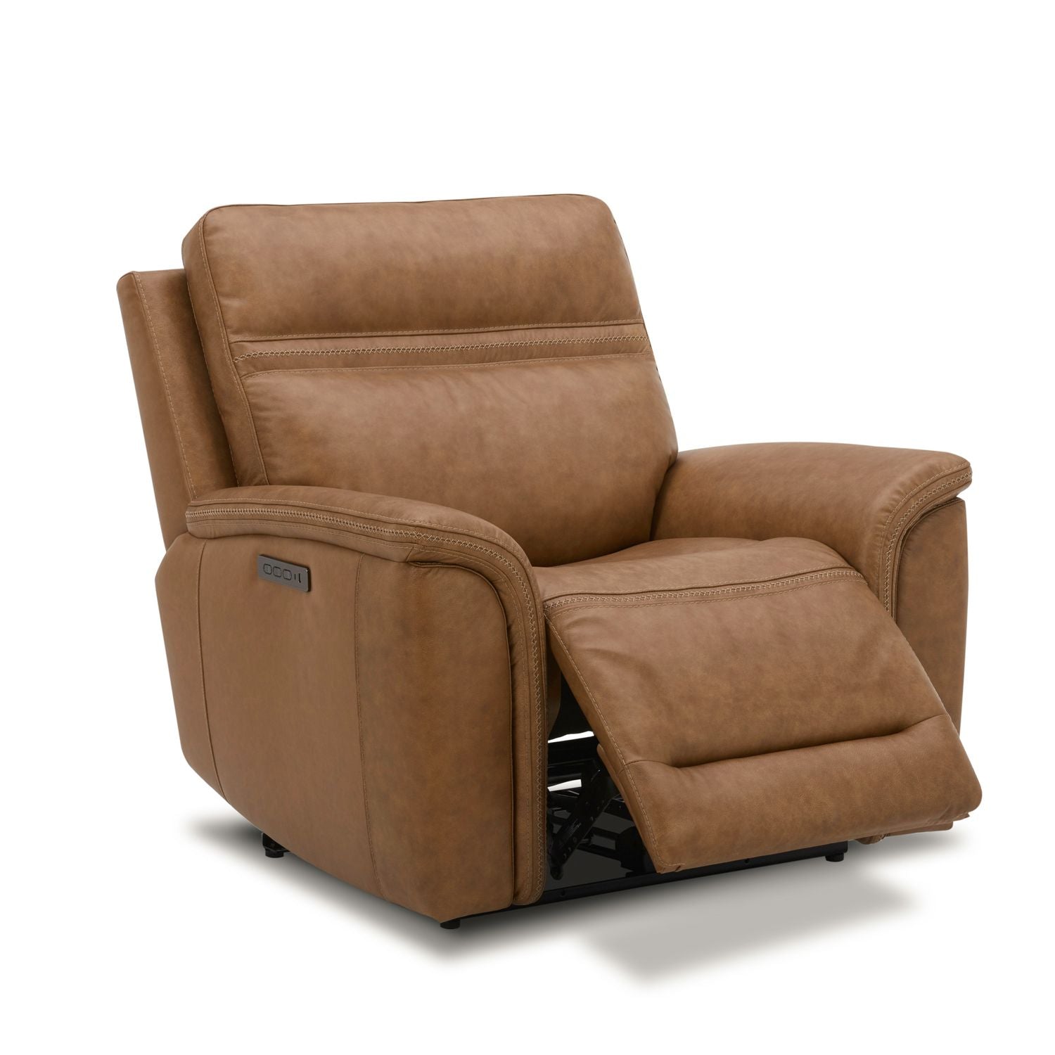 Cooper Triple Power Swivel Glide Recliner - Camel