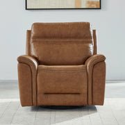 Cooper Triple Power Swivel Glide Recliner - Camel