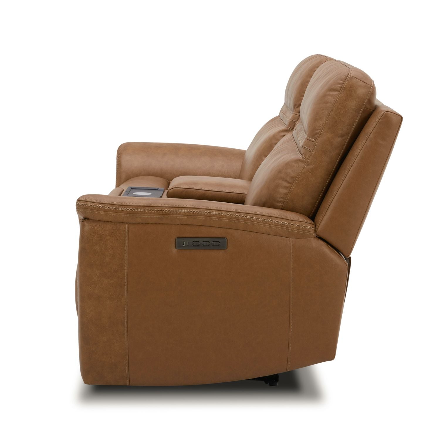 Cooper Triple Power Zero Gravity Loveseat withConsole & - Camel