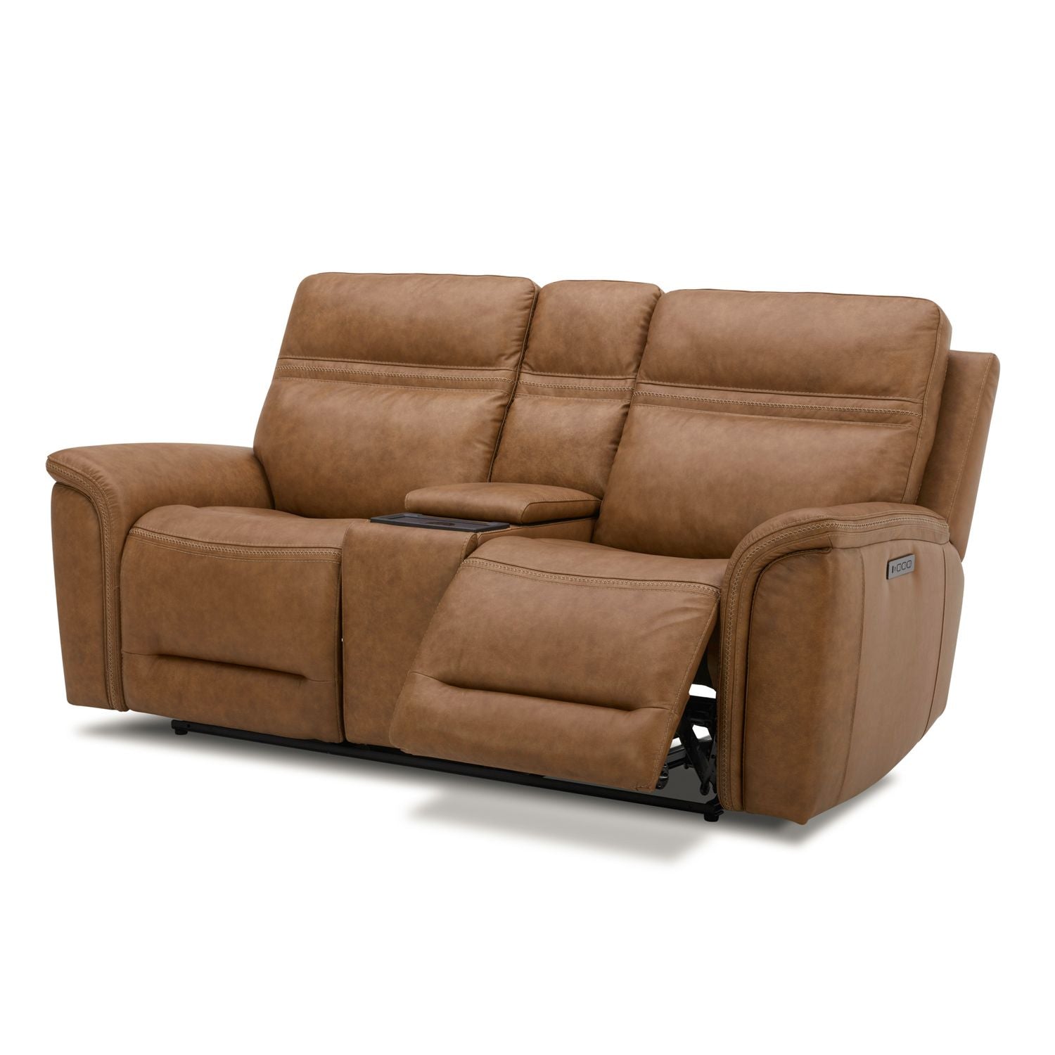 Cooper Triple Power Zero Gravity Loveseat withConsole & - Camel