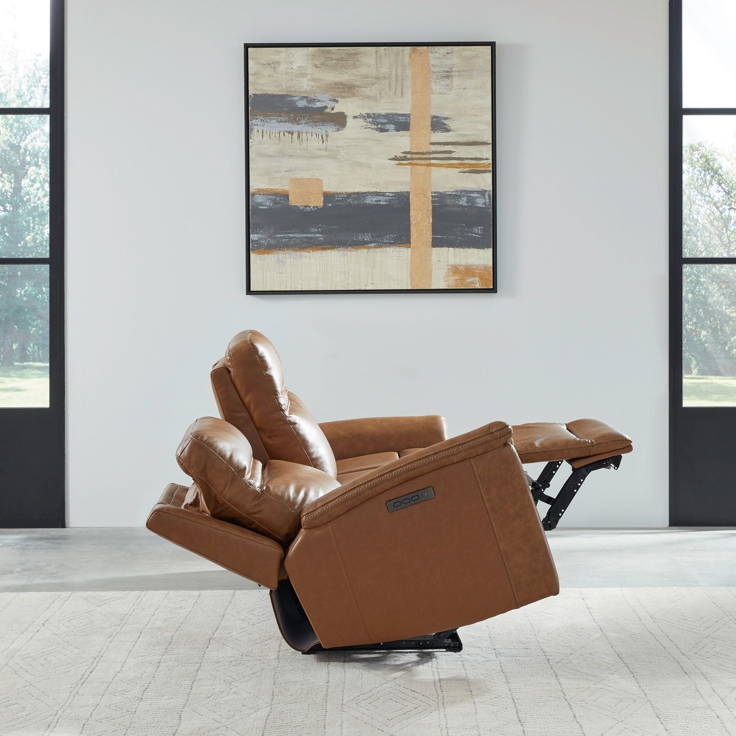 Cooper Triple Power Zero Gravity Sofa & - Camel