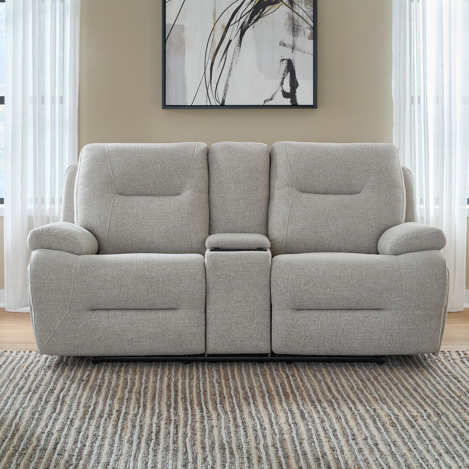 Cameron Triple Power Zero Gravity Loveseat with Console