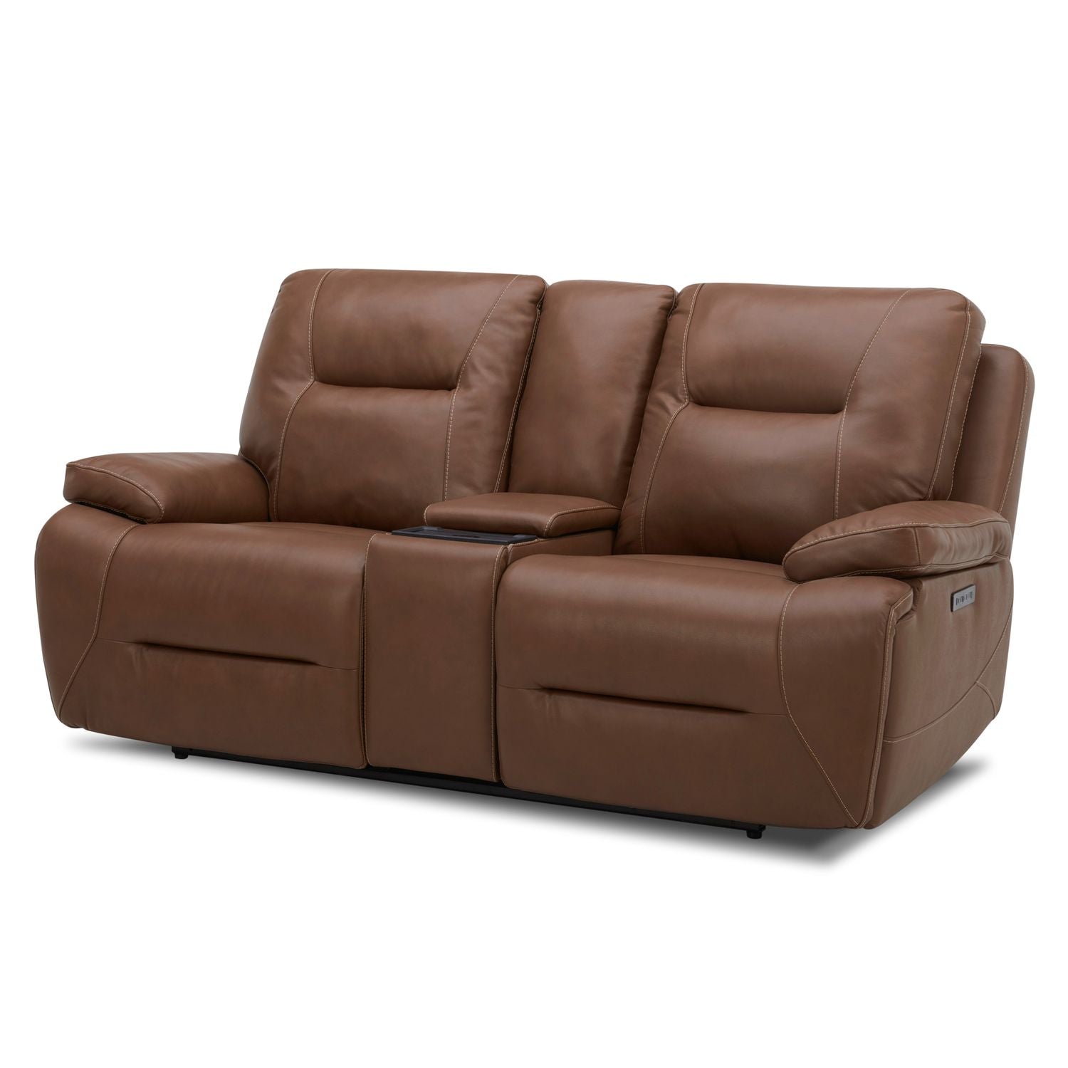 Cameron Triple Power Zero Gravity Loveseat withConsole & - Saddle