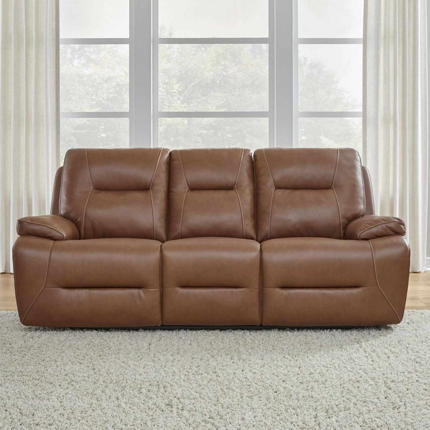 Cameron Triple Power Zero Gravity Sofa & - Saddle