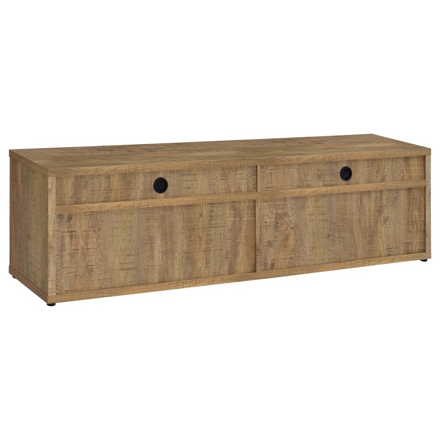 Tabby TV Stand for TVs up to 85 Inches with 4-Door Storage in Mango