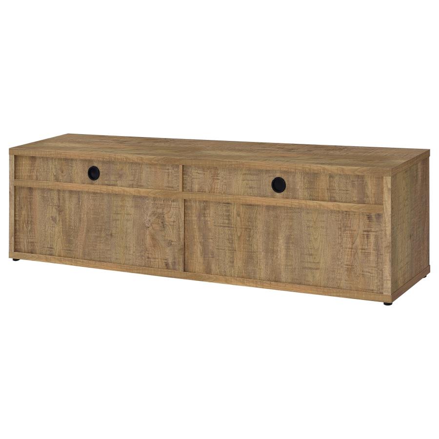 Tabby TV Stand for TVs up to 85 Inches with 4-Door Storage in Mango