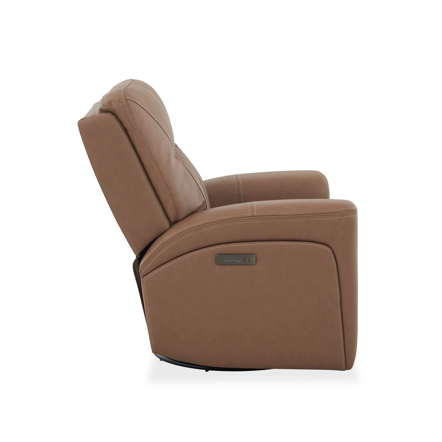 Bennett Dual Power Swivel Glide Recliner - Butternut