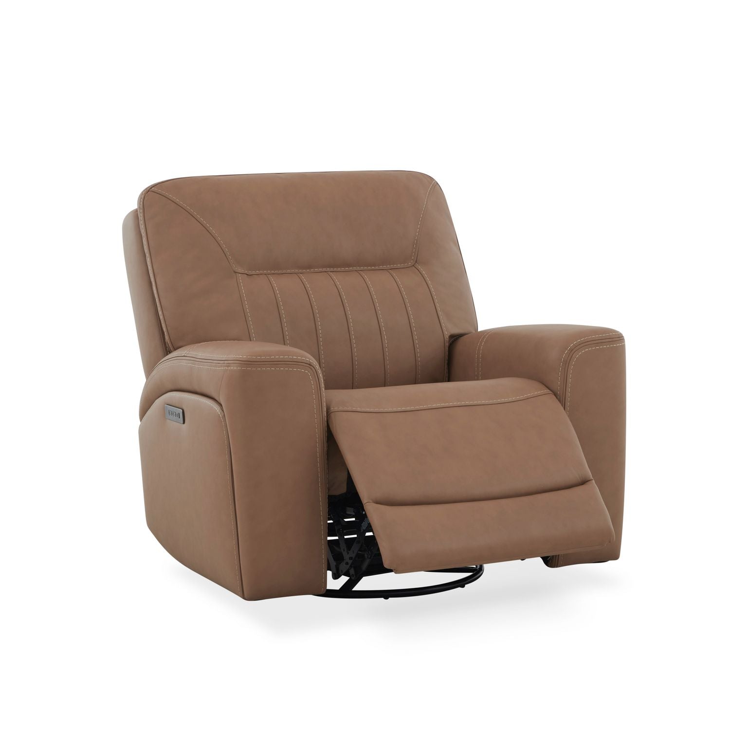 Bennett Dual Power Swivel Glide Recliner - Butternut