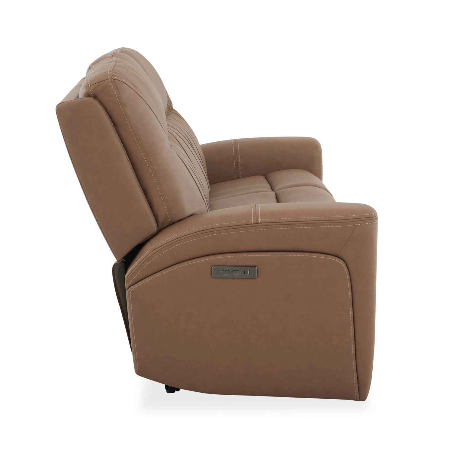 Bennett Dual Power Zero Gravity Sofa & - Butternut