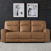 Bennett Dual Power Zero Gravity Sofa & - Butternut