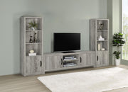 Burke 3-Piece TV Entertainment Center Fits 75-Inch TVs Grey Driftwood