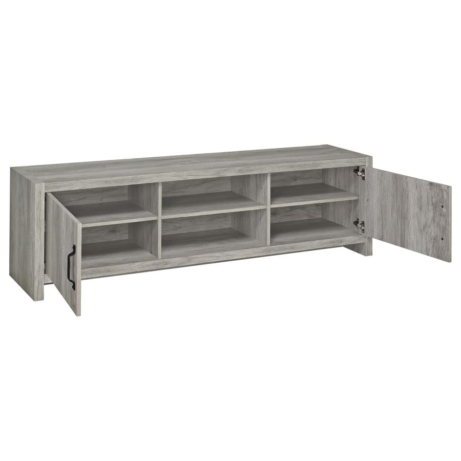 Burke 3-Piece TV Entertainment Center Fits 75-Inch TVs Grey Driftwood