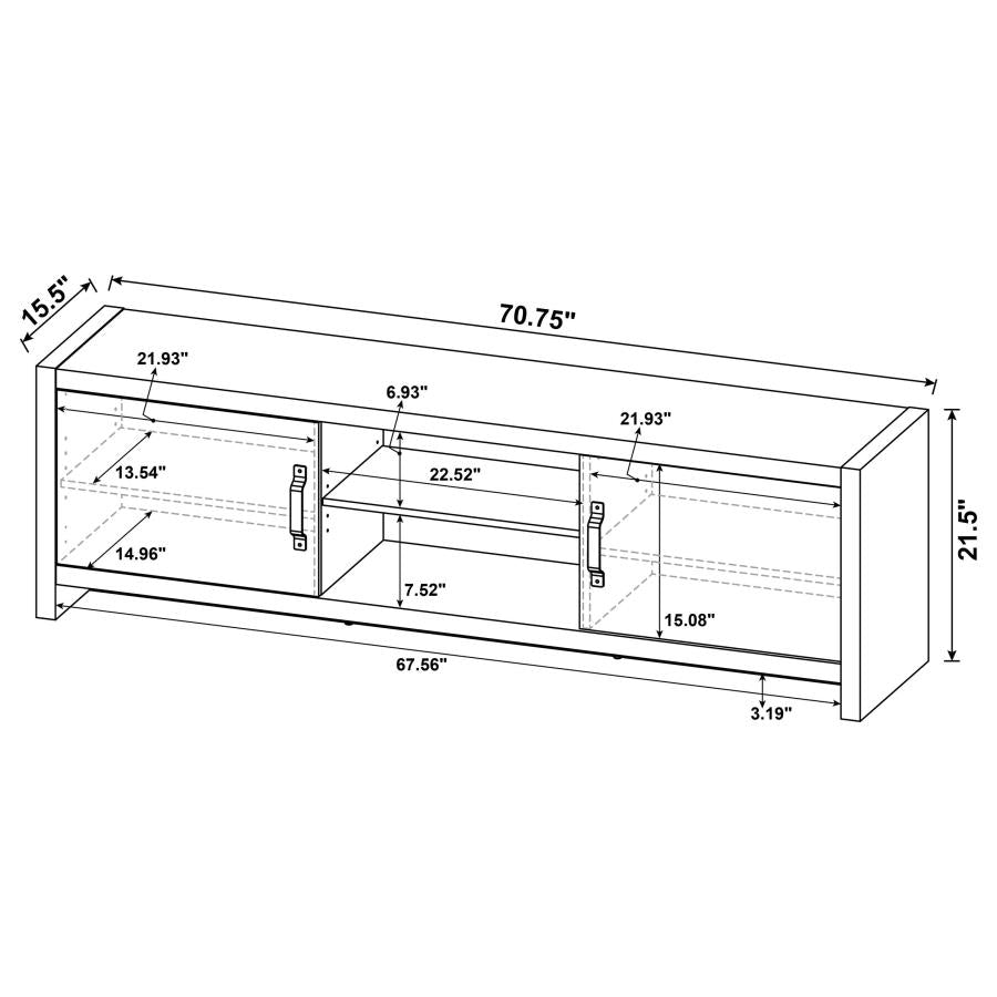 Burke 3-Piece TV Entertainment Center Fits 75-Inch TVs Grey Driftwood