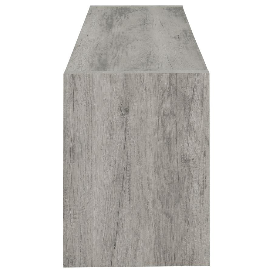 Burke 2-door Engineered Wood 71-inch TV Stand Grey Driftwood