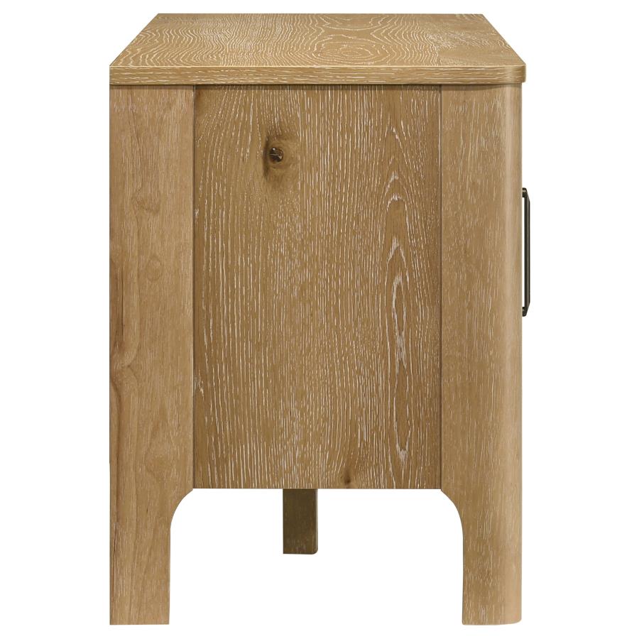 Rowe 65-inch 2-door Wood TV Stand Media Console Light Oak