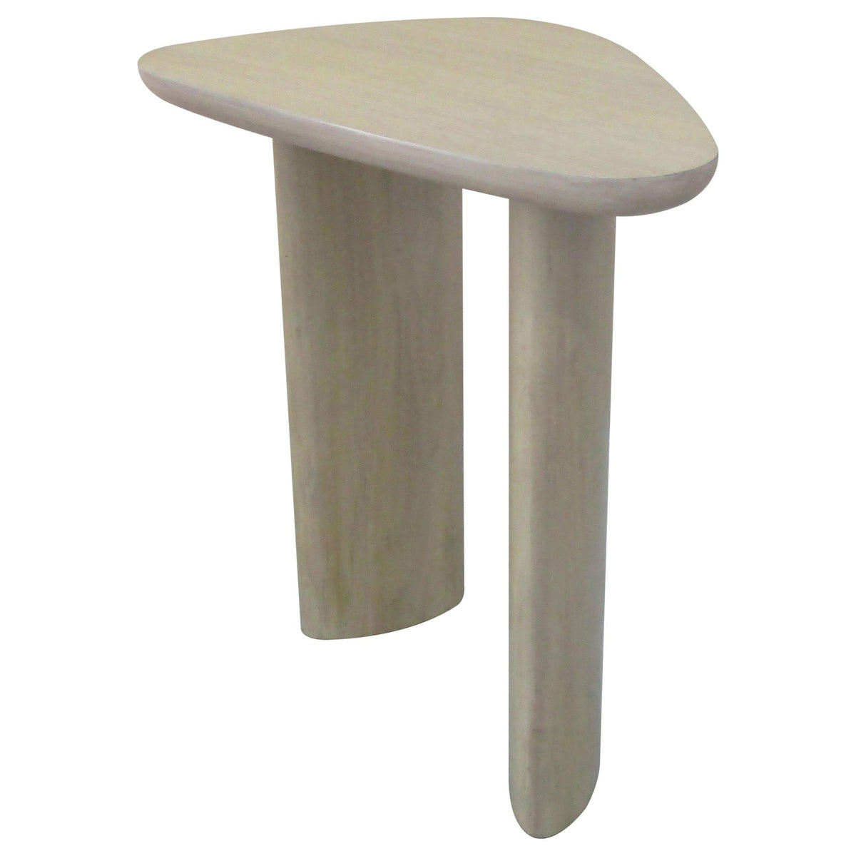 Arjona Contemporary Triangular End Table with Oak Veneer Honey Oak